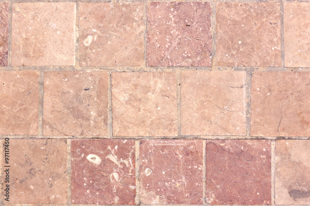 Naklejka premium Czerwone i brązowe płytki podłogowe