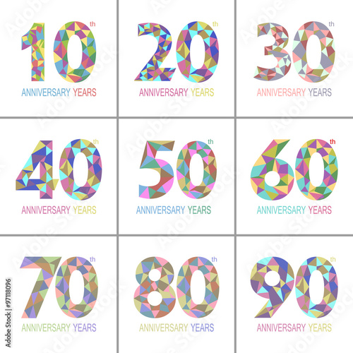 a set of commemorative dates. anniversary.