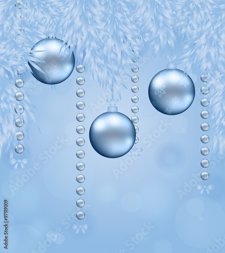 Happy new year background with Christmas bauble
