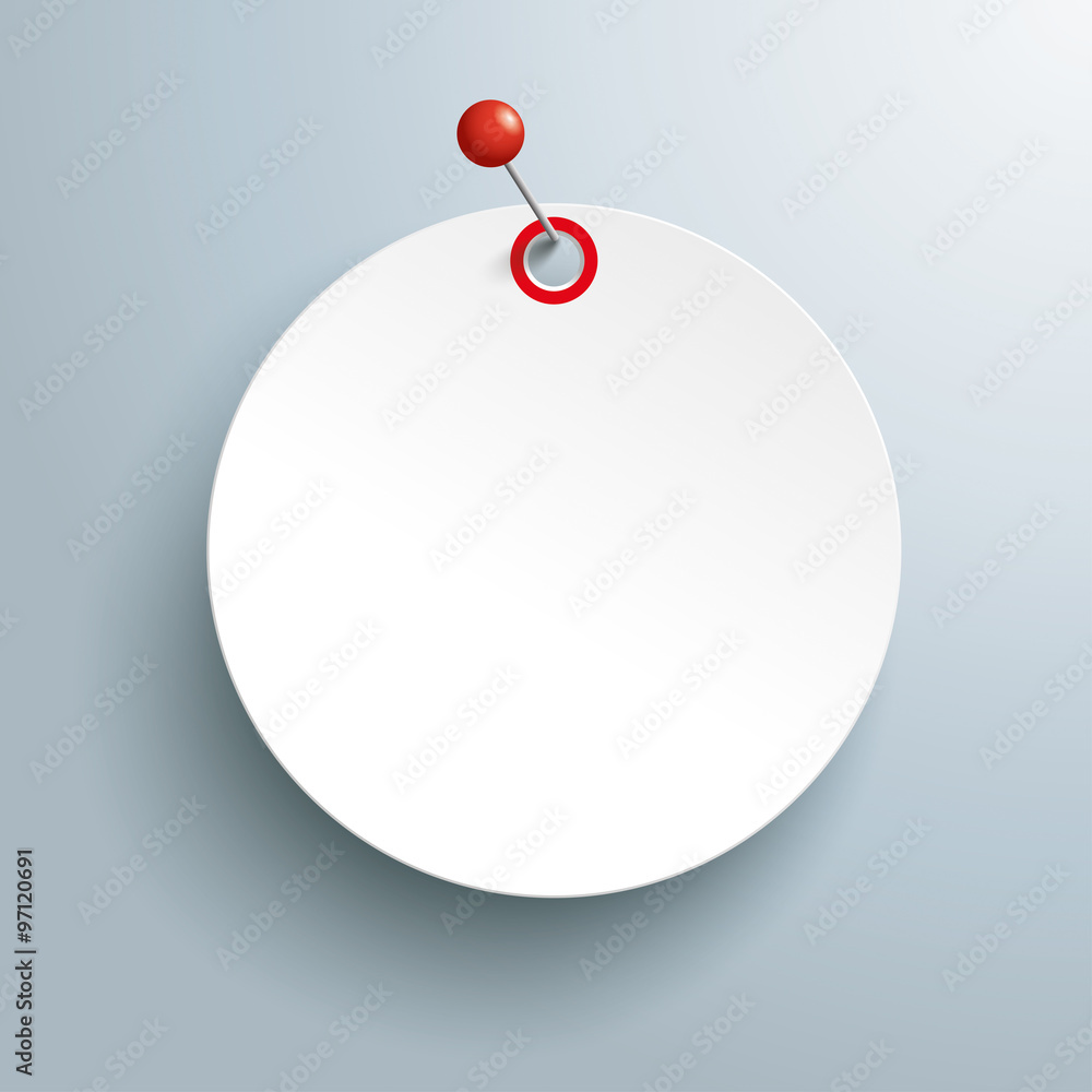 Circle Paper Sticker Red Pin Circle Paper Sticker Red Pin