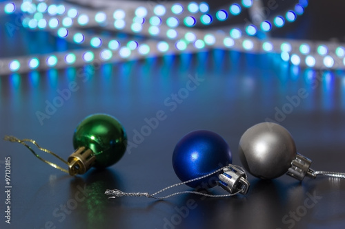 three Christmas ball