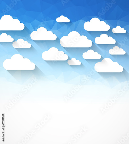 Cloud theme vector background.