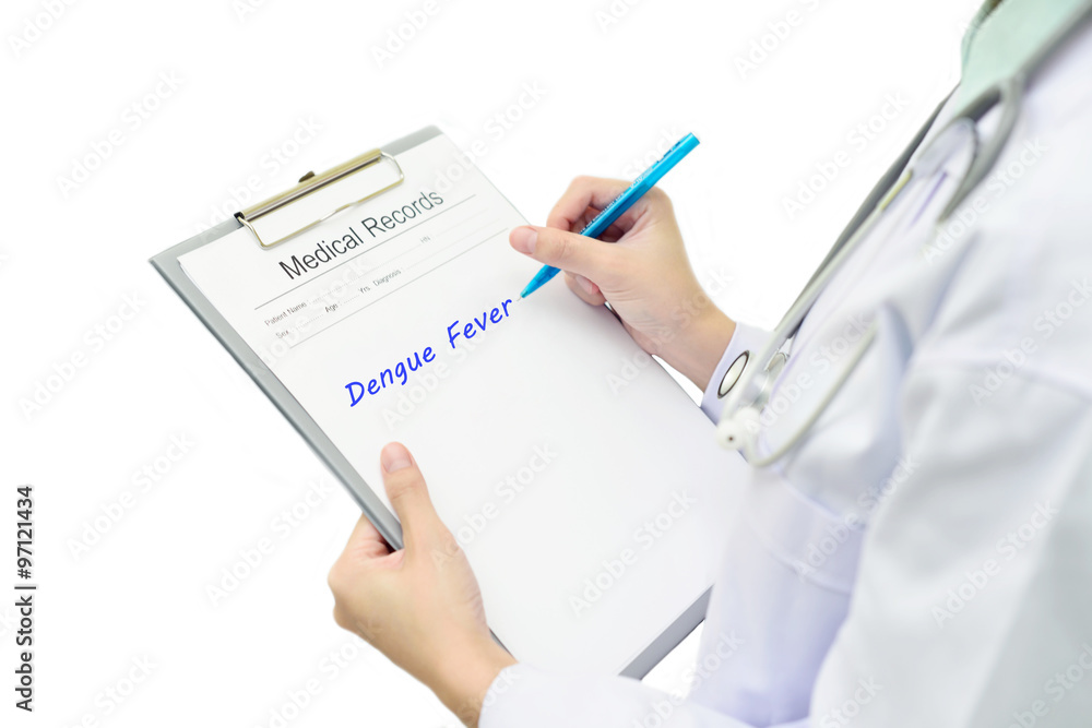 Medical record with dengue fever Medical record with dengue fever