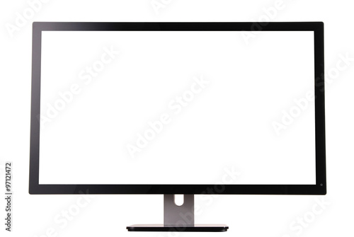 monitor on white photo