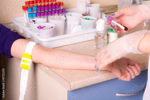 Tube and injection of blood tests