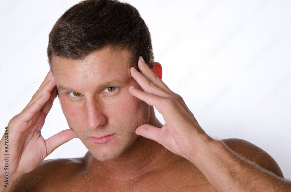 Portrait of handsome young thoughtful man Portrait of handsome young thoughtful man