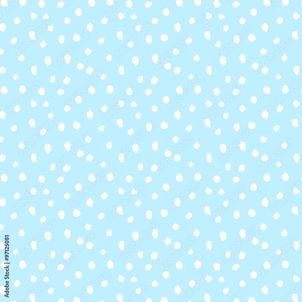 Hand drawn dots. snow seamless pattern, vector illustration
