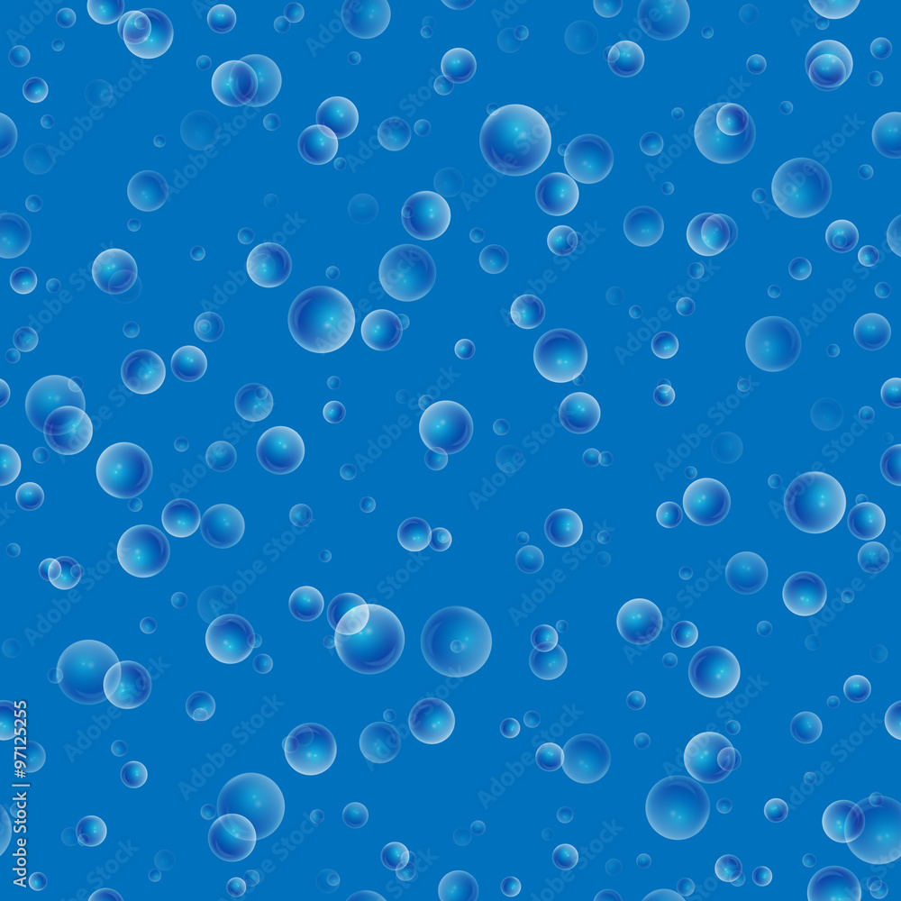 Seamless vector pattern with bubbles
