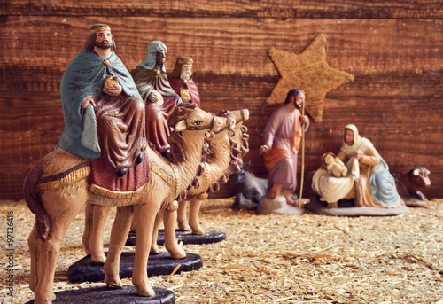 Foto the three kings and the holy family