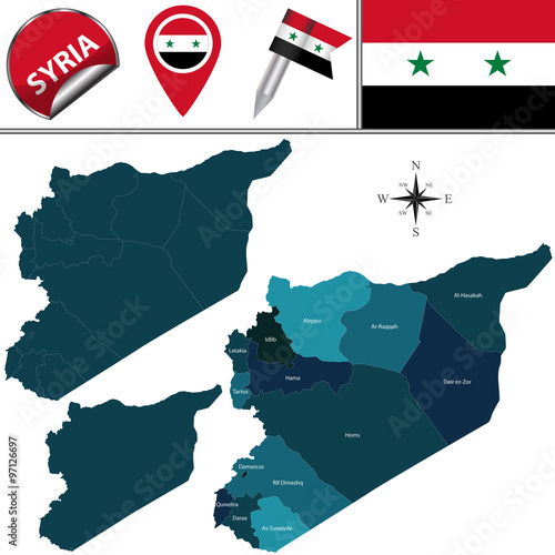 Map of Syria photo