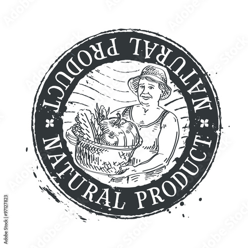 gardening, horticulture vector logo design template. fresh vegetables or food icon