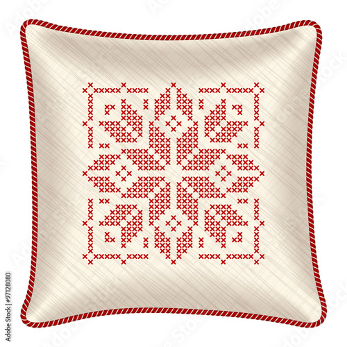 Christmas embroidered pillow