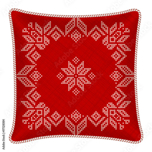Christmas embroidered pillow