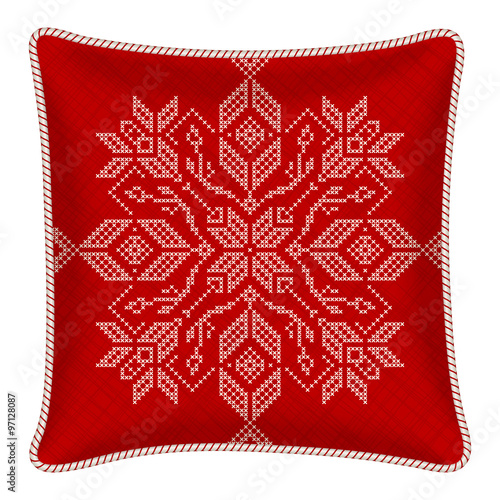 Christmas embroidered pillow