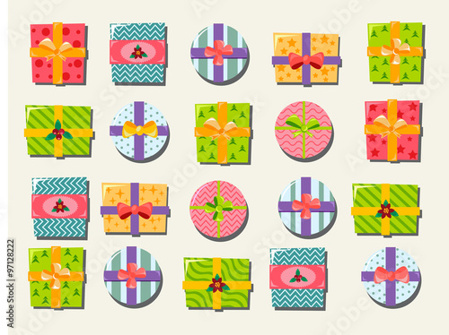 Gift boxes isolated white