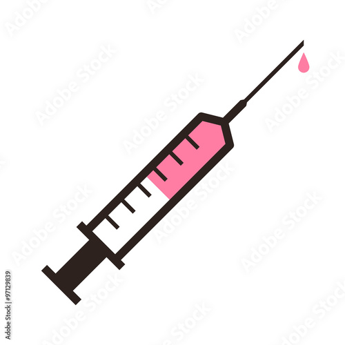 Injection syringe icon