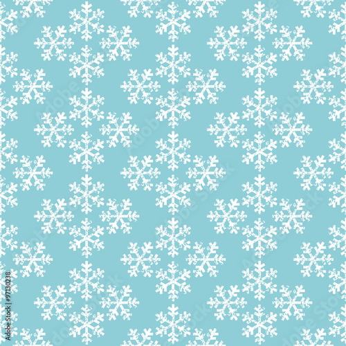 Blue and white snowflakes g...