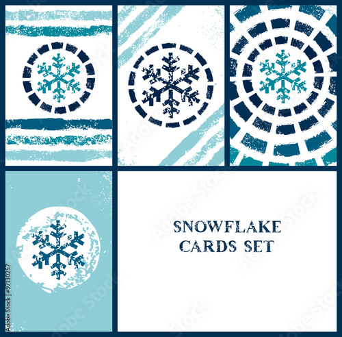 Snowflake christmas cards s...