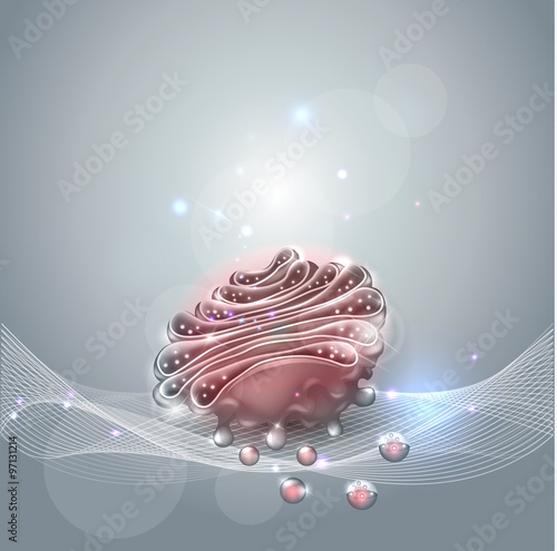 Golgi apparatus abstract background