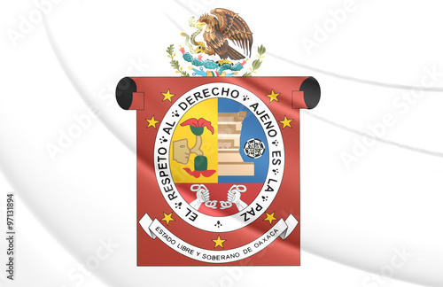 Flag of Oaxaca State, Mexico. photo