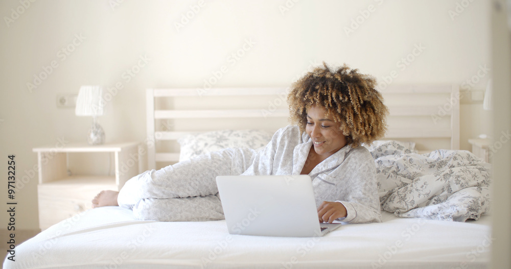 Girl Surfing On The Internet At Home Girl Surfing On The Internet At Home