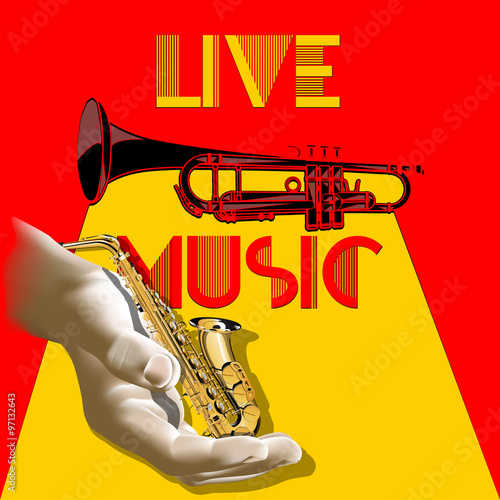 saxophone in a hand live music