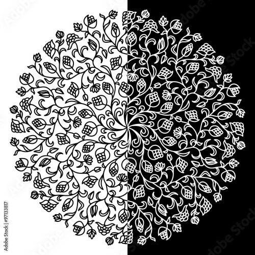 Vector round ornament.
