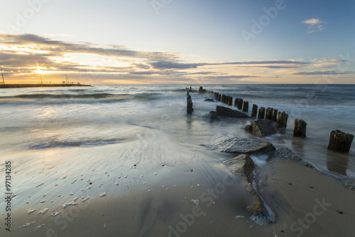 Zachód słońca nad morzem