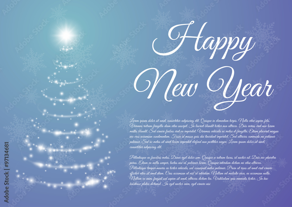 Happy New Year celebration background. Vector illustration