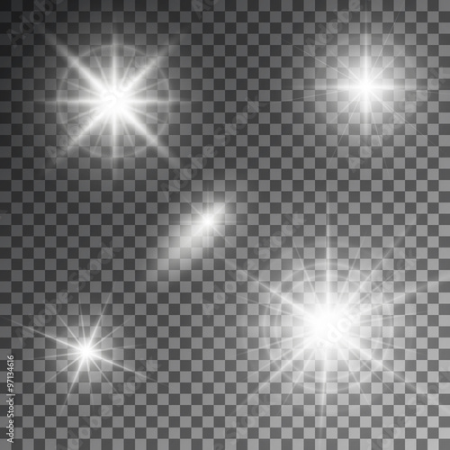 Vector illustration of abstract flare light rays
