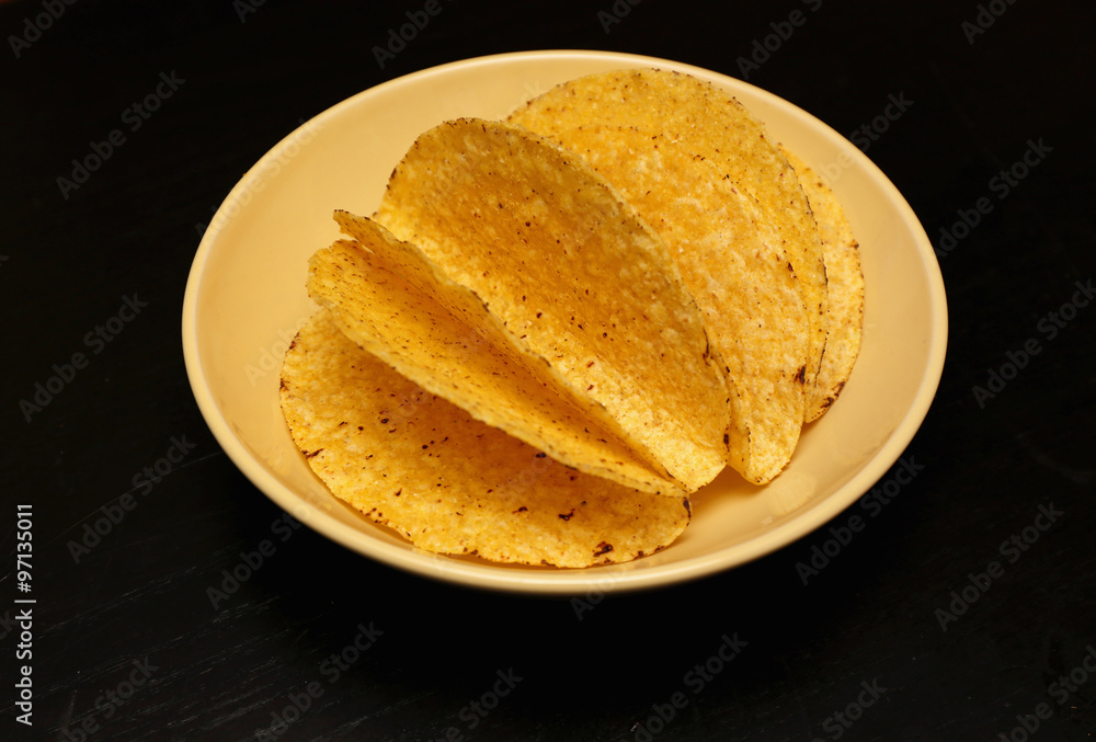 empty shells of Mexican food Tacos empty shells of Mexican food Tacos