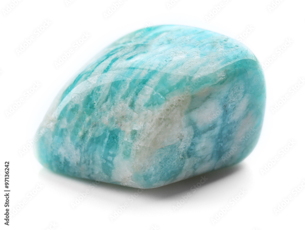 Amazonite isolated on white background Amazonite isolated on white background