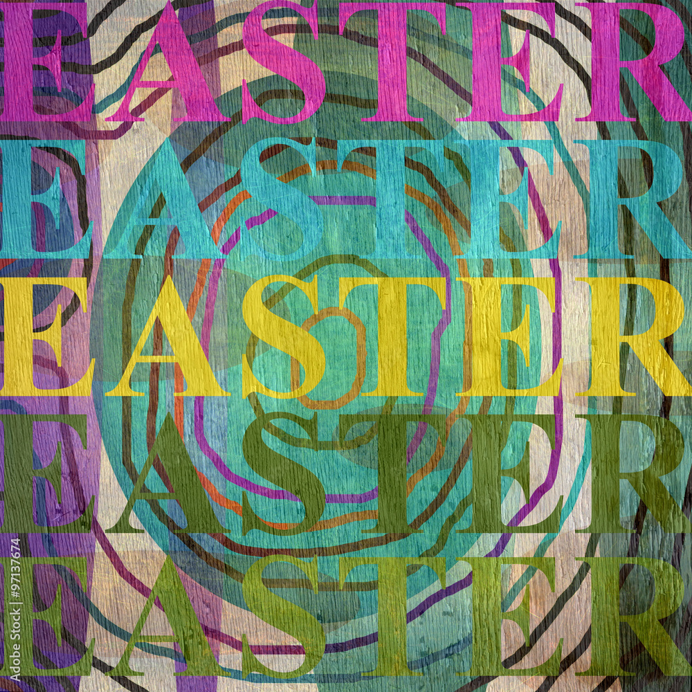 Obraz premium easter design with wood grain texture