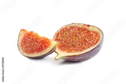 Fresh figs isolated on a white