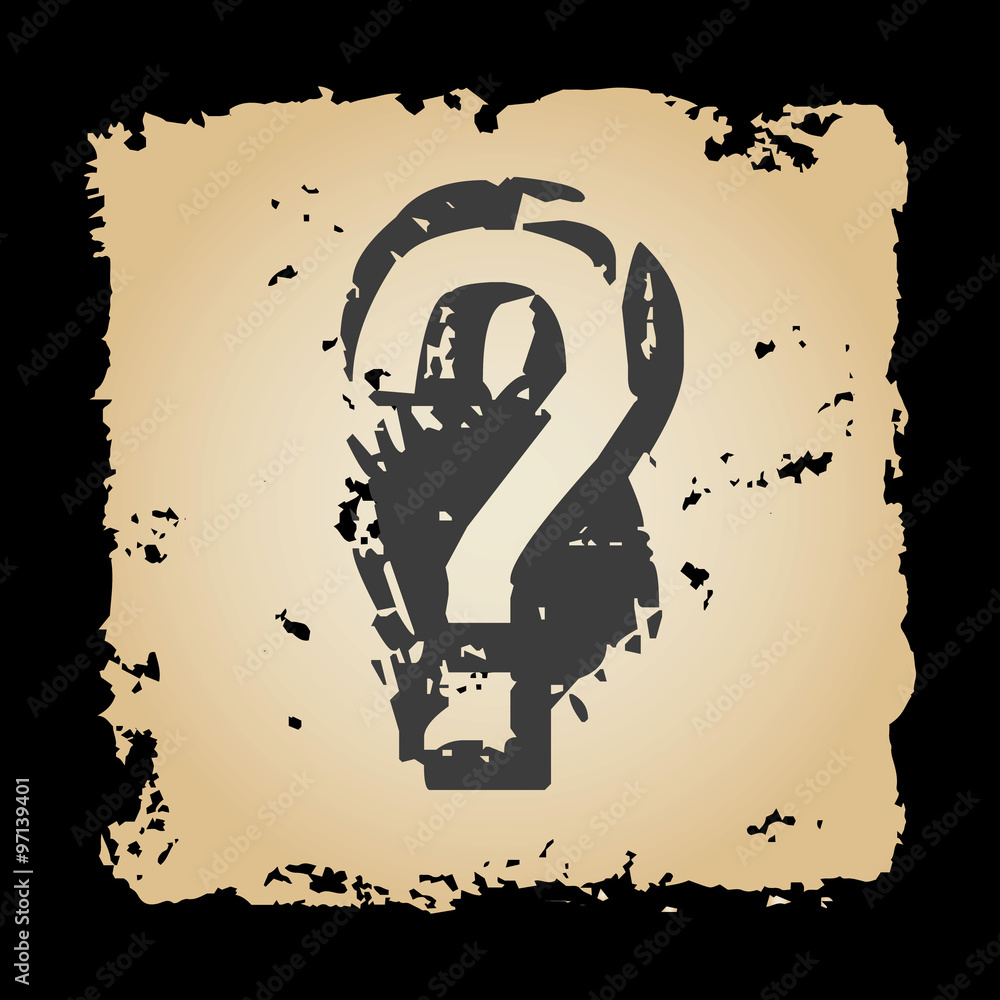 old retro tattered paper with question mark eps10 Stock Vector | Adobe ...