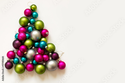 Blue, green, silver and pink Christmas Bulbs Christmas  decoration 

