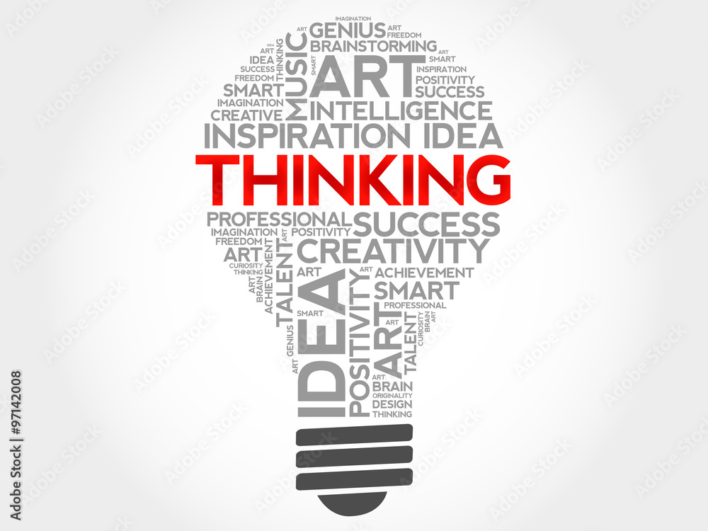 Thinking bulb word cloud concept Thinking bulb word cloud concept