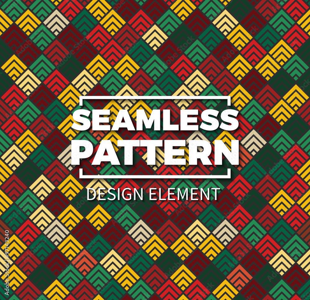 Fototapeta premium Seamless geometric pattern in retro design