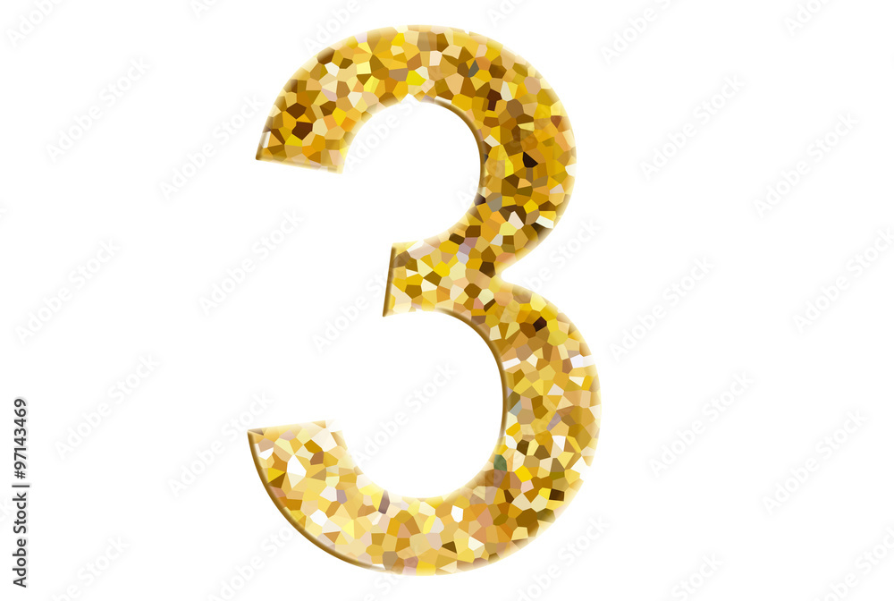 Naklejka premium Crystallize abstract yellow and cream colour tone FONT