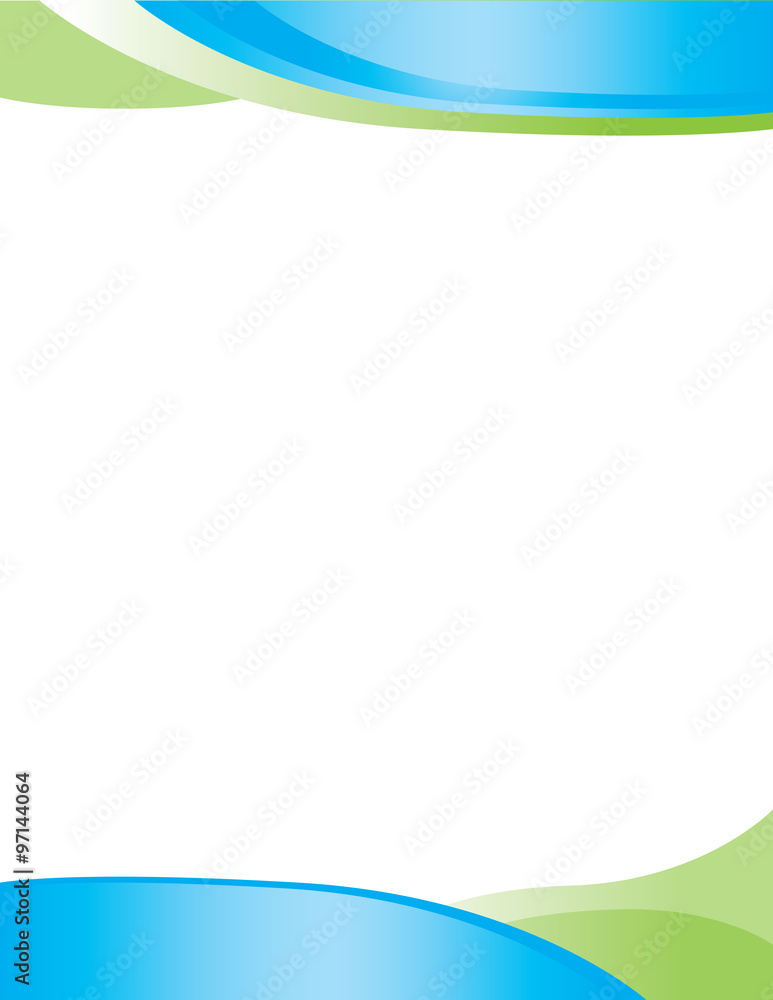 Blue Green Letterhead Background Border Stock Vector | Adobe Stock