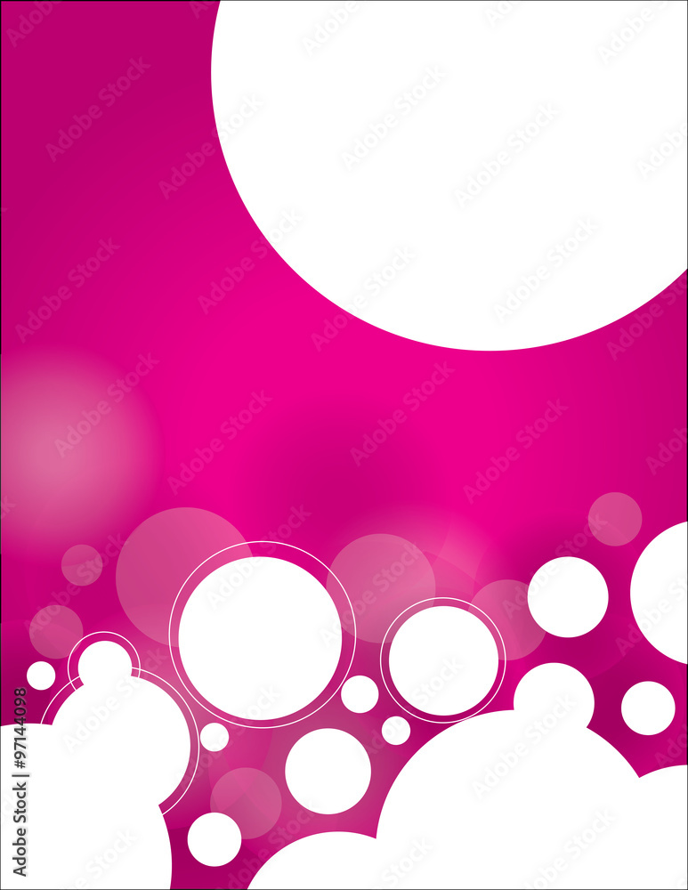 Pink Bubble Party Invitation Flyer Background Stock Vector | Adobe Stock