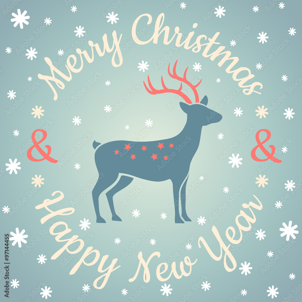 logo with deer logo with deer