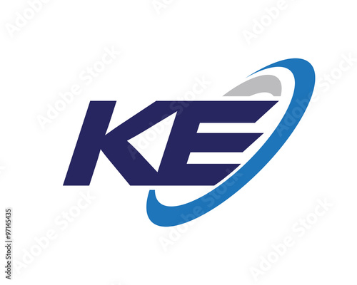 KE Swoosh Letter Logo