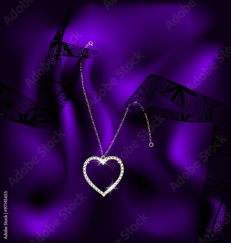 lace and pendant heart