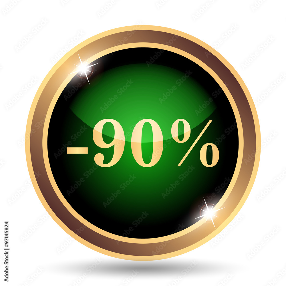 90 percent discount icon