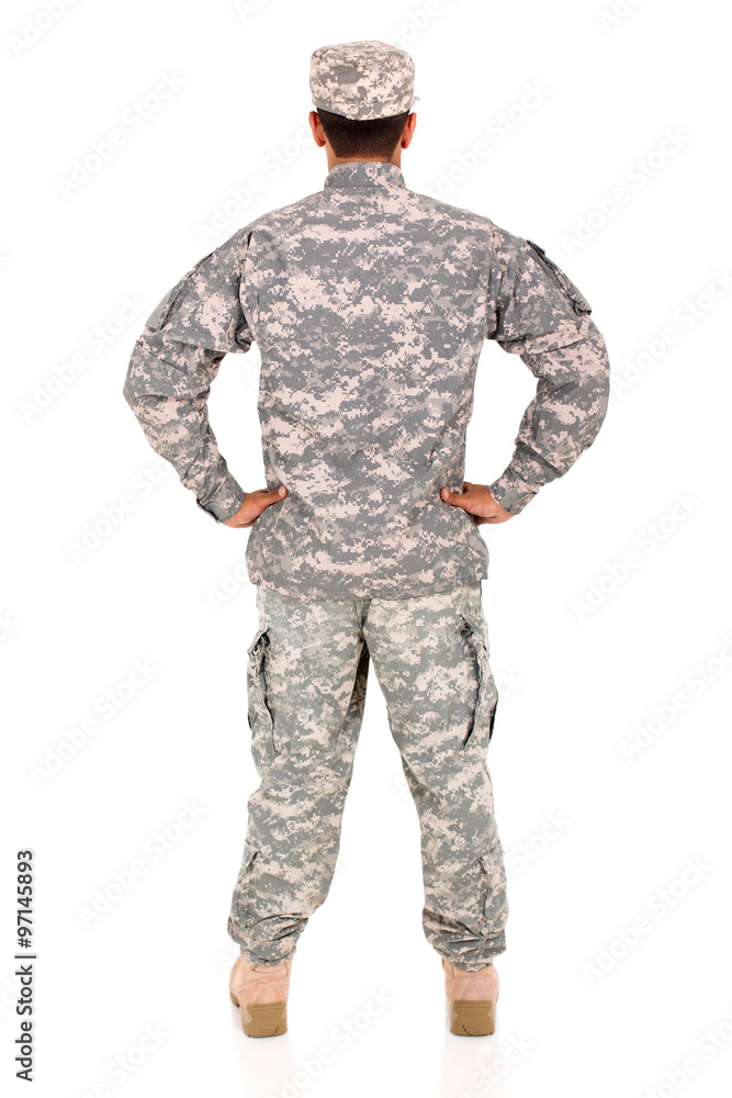 back view of military man back view of military man