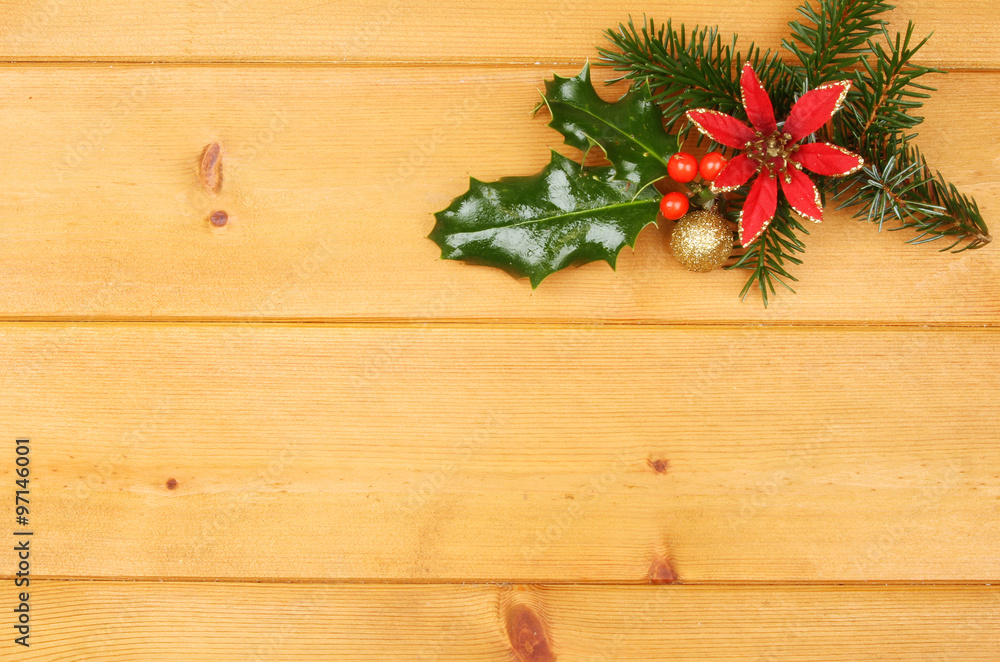 Christmas theme on wood Christmas theme on wood