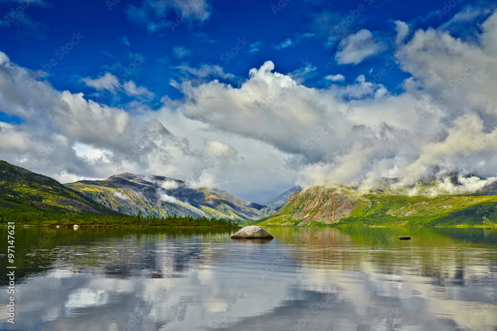 Jack London's lake. Summer, reflexions. The Magadan area. Kolyma IMG_1134