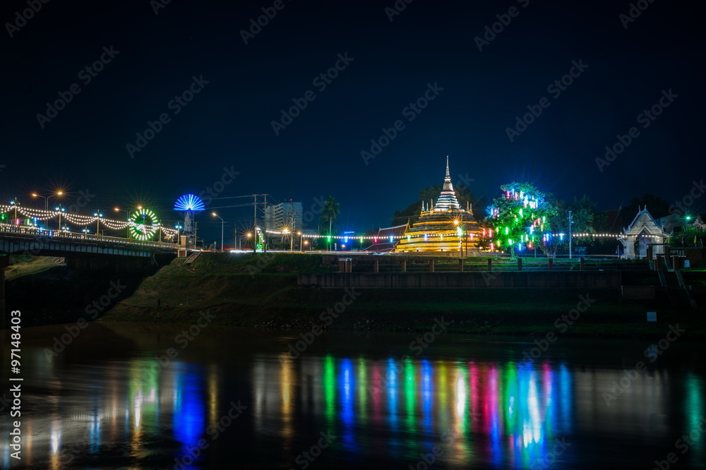 Wat Nangphaya near the river,Pisanuloke,Thailand.