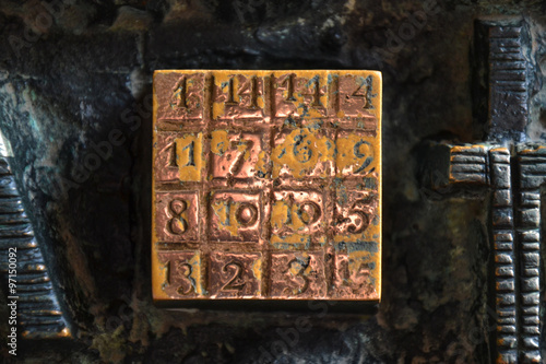 Quadro su tela Porte gravée de la Sagrada Familia